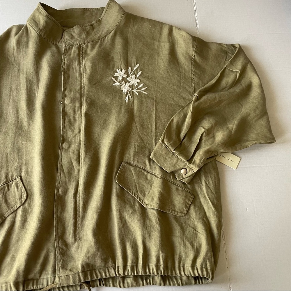 Rylee + Cru Sage Embroidered Floral Utility Jacket - Picture 8 of 9